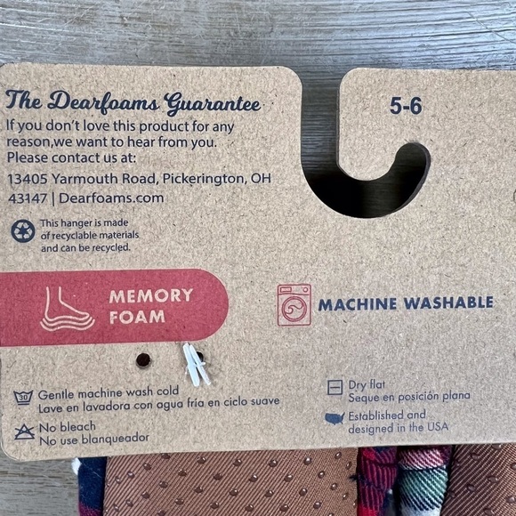 DearFoams Baby Bear Plaid Slippers Warm Cozy Sherpa Lining & Indoor/Outdoor Sole - Picture 9 of 11